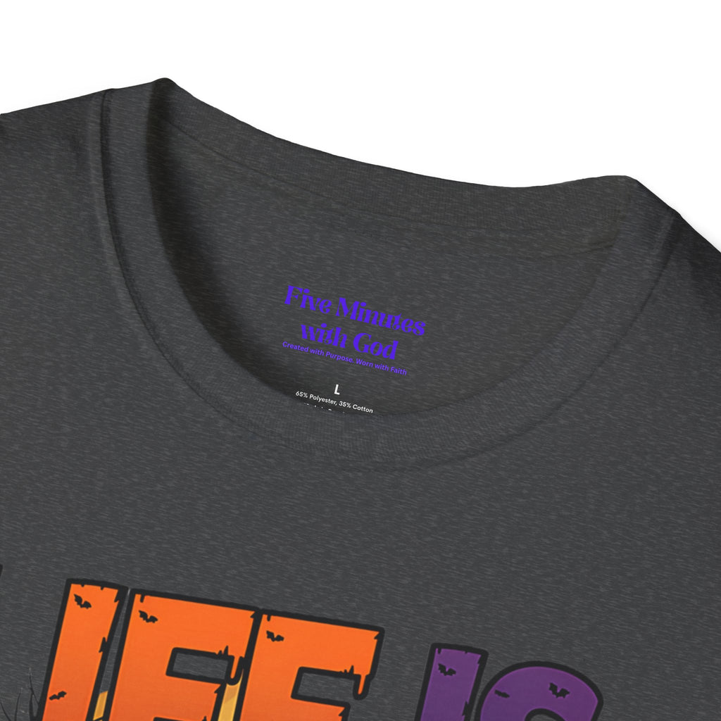 Unisex Softstyle Graphic Tee - Life is Scary Without Jesus, Faith Shirt, Christian T-Shirt, Inspirational Gift, Religious Apparel, [...]